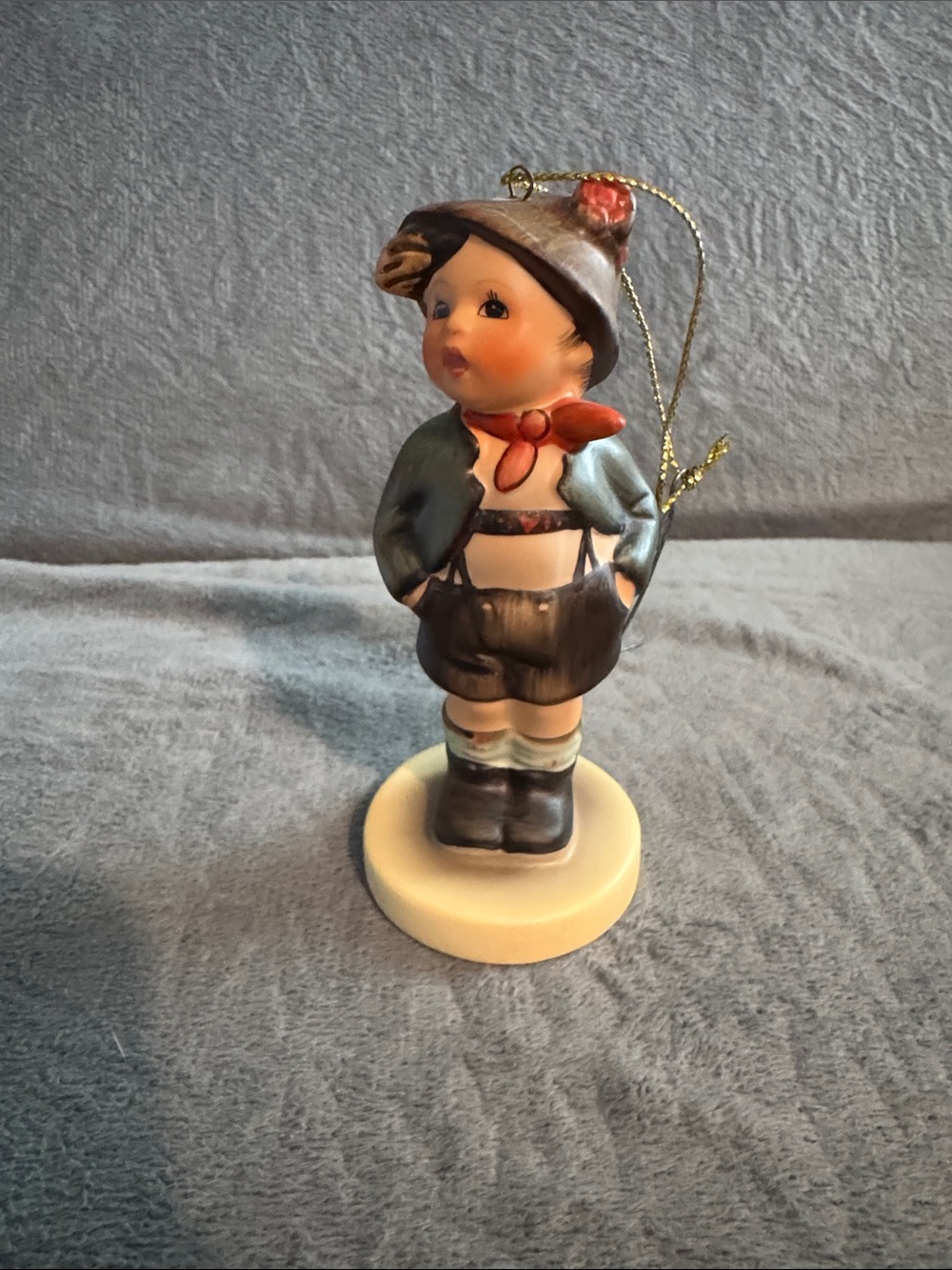 Schmid "Alpine Boy" Christmas ornament based on the artwork of Berta Hummel.